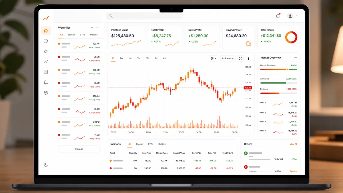 Leperixfin AI — tableau de bord de la plateforme de trading