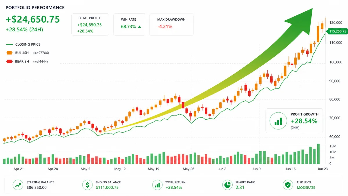 Leperixfin AI — graphique de croissance des profits